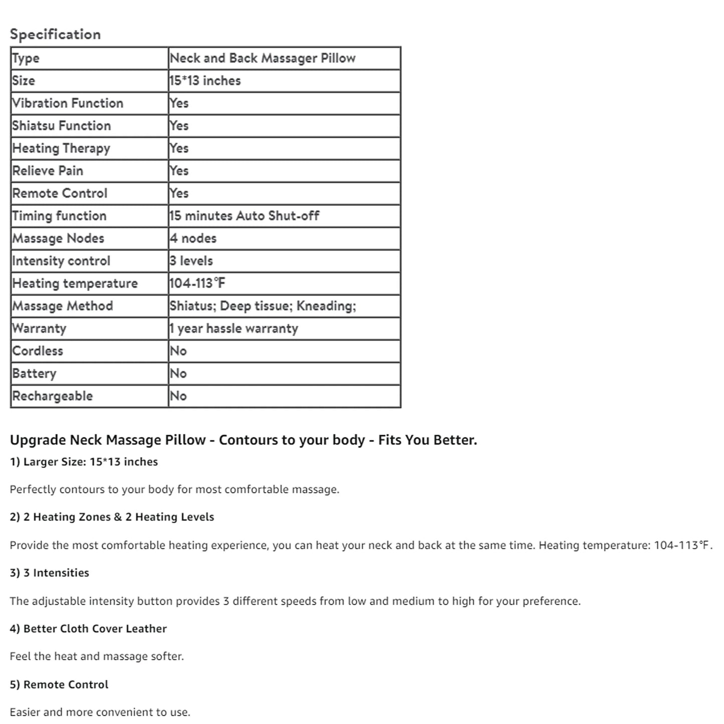 Neck & Back Massager with Heat & Vibration — 3D Deep-Kneading Shiatsu Pillow, Brown — Gift for Mom & Dad