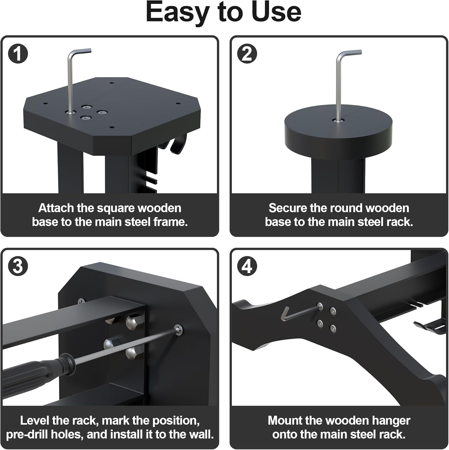 Motorcycle Helmet Holder Wall Mount, Heavy-Duty Tactical Helmet Accessories, Versatile Wall Rack for Motorcycle and Football Gear Storage, Space-Saving Design, Black